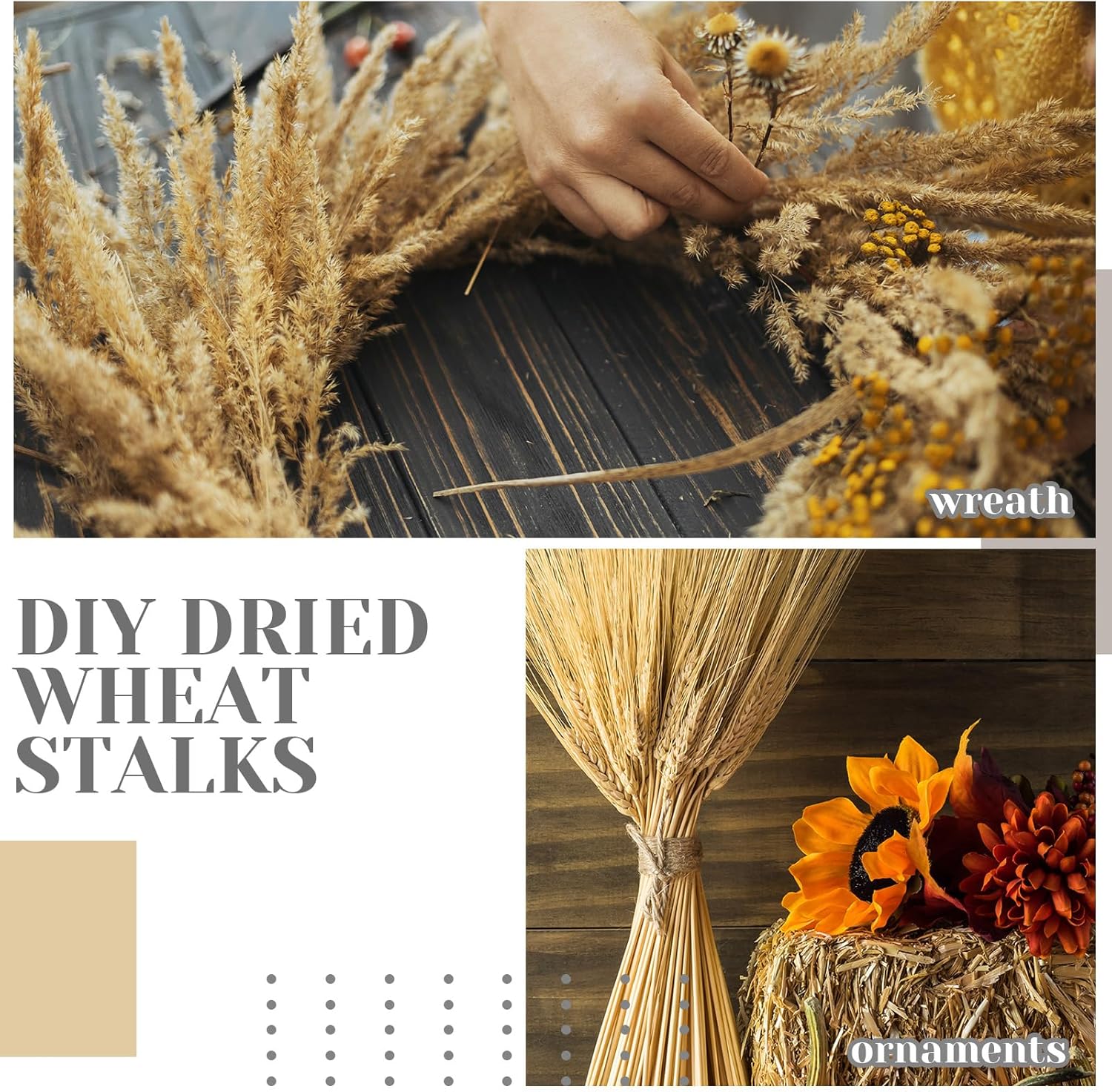 Geosar 600 Dried Wheat Stalks Decor Bundle