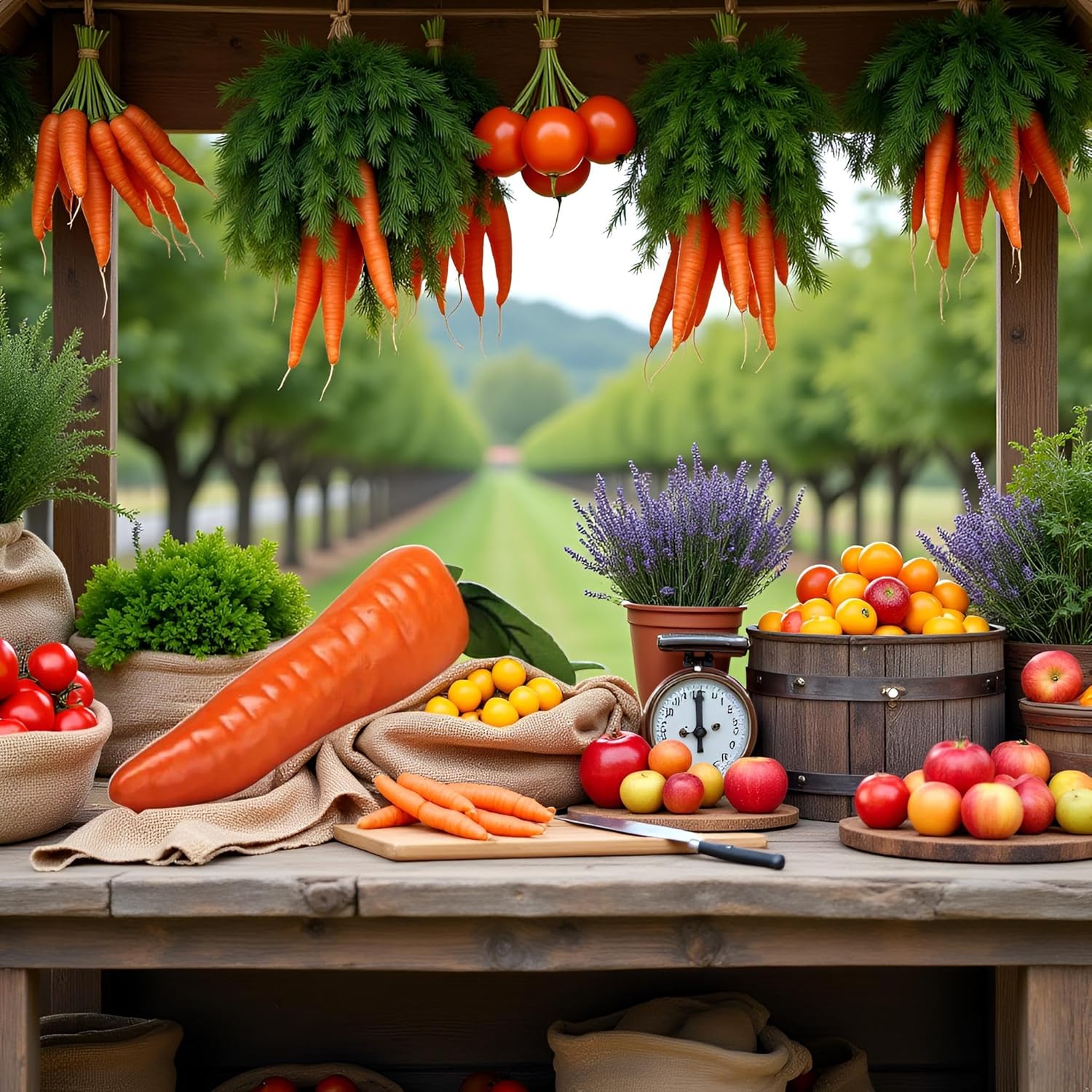 Orange Artificial Carrot Home Decor Reusable Plastic Carrot