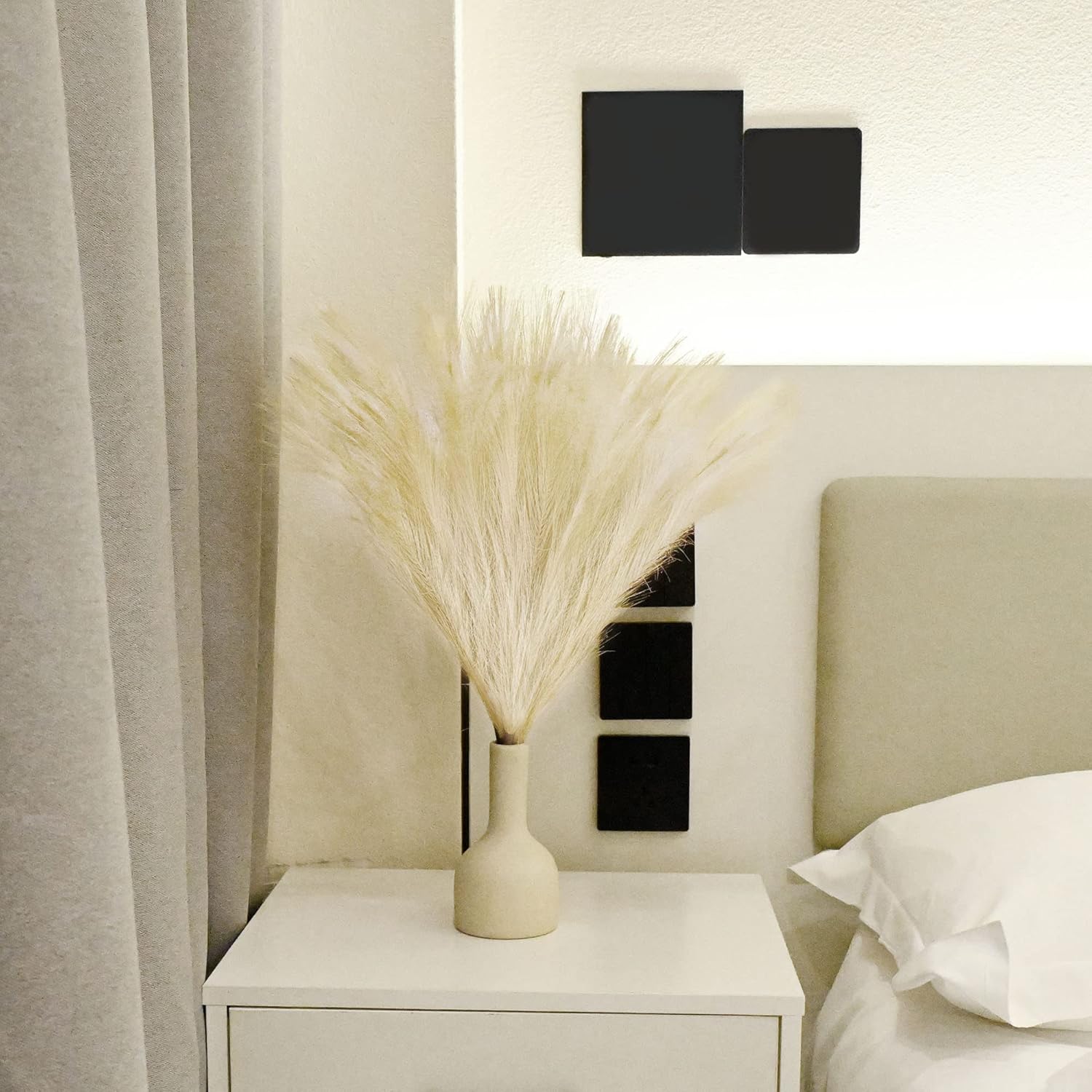 6PCS Faux Pampas Grass Arrangement Beige