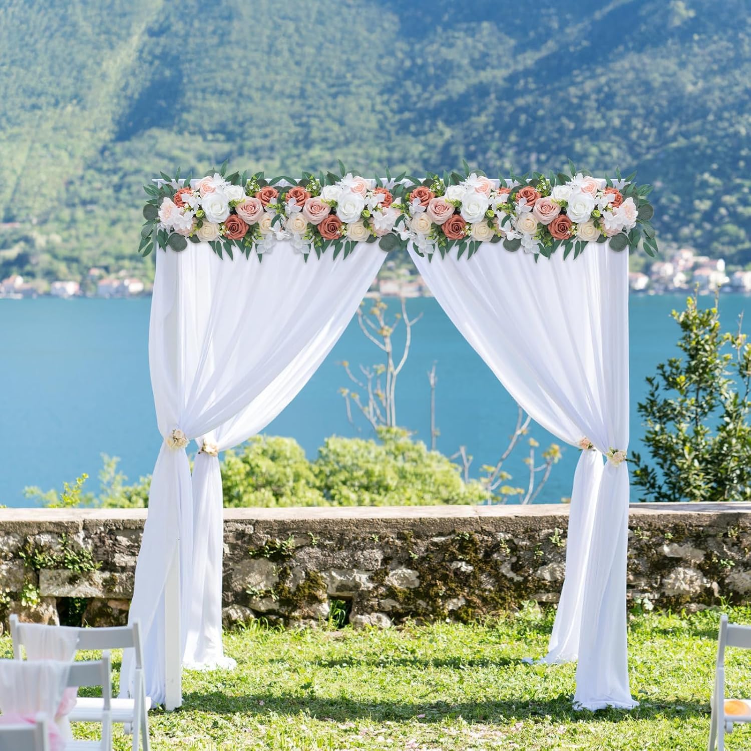 2PCS Artificial Wedding Arch Flowers Centerpieces for Tables