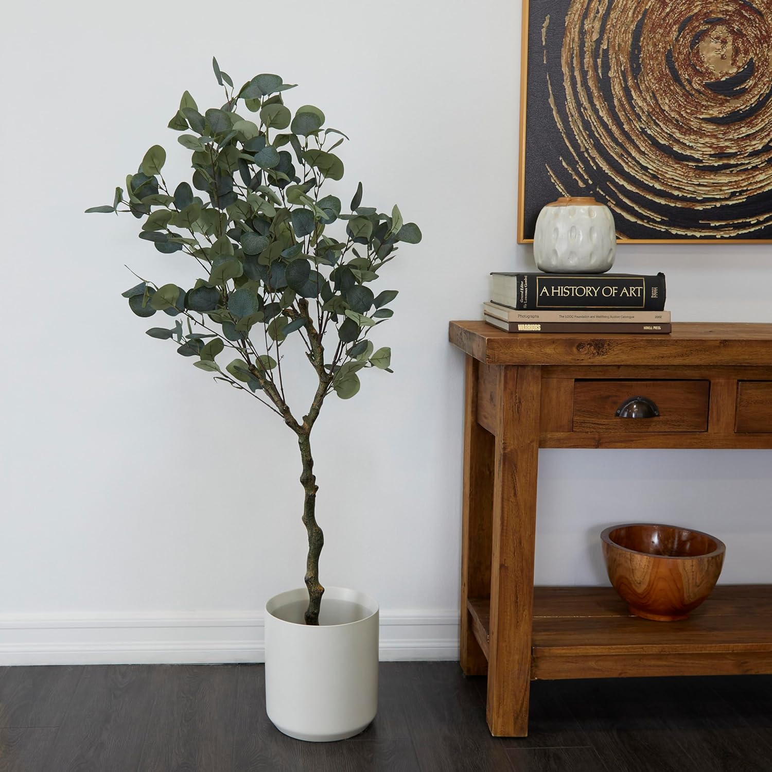 Deco 79 Faux Foliage Eucalyptus Artificial Tree 27x27x41 Green