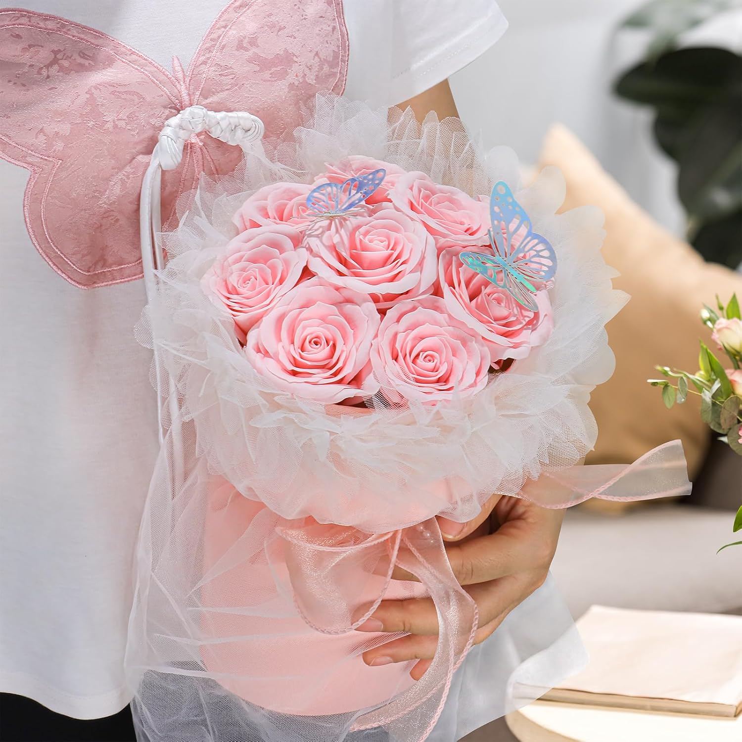Artificial Soap Flowers Bouquet Preserved Roses for Romantic Gifts