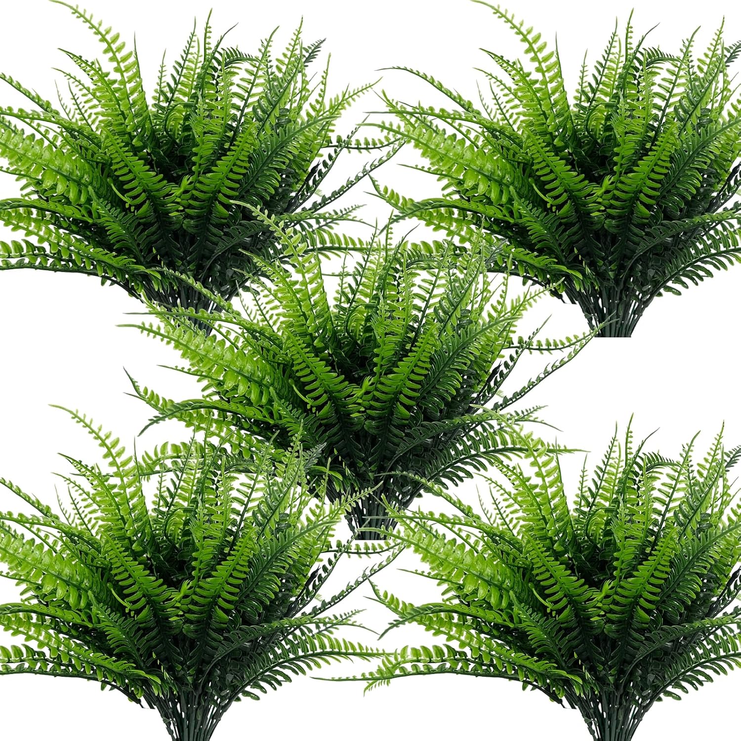 TURNMEON 8 Bundle Artificial Ferns Outdoor Decor
