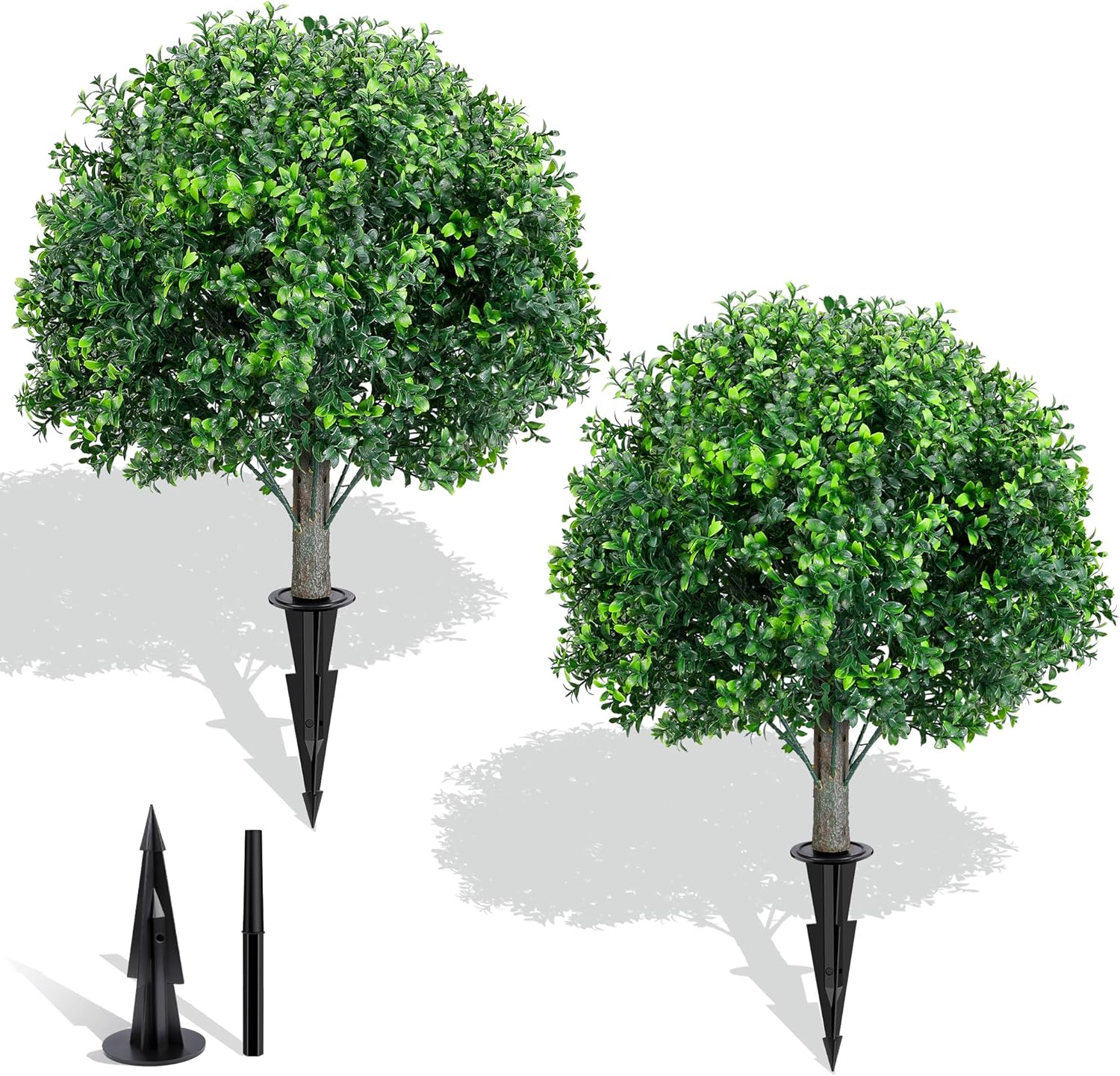 Artificial Boxwood Topiary Ball Tree 2 Pack