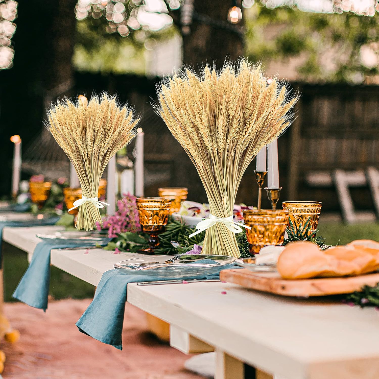 Uieke 177 Inch Dried Wheat Stalks for Fall Decor