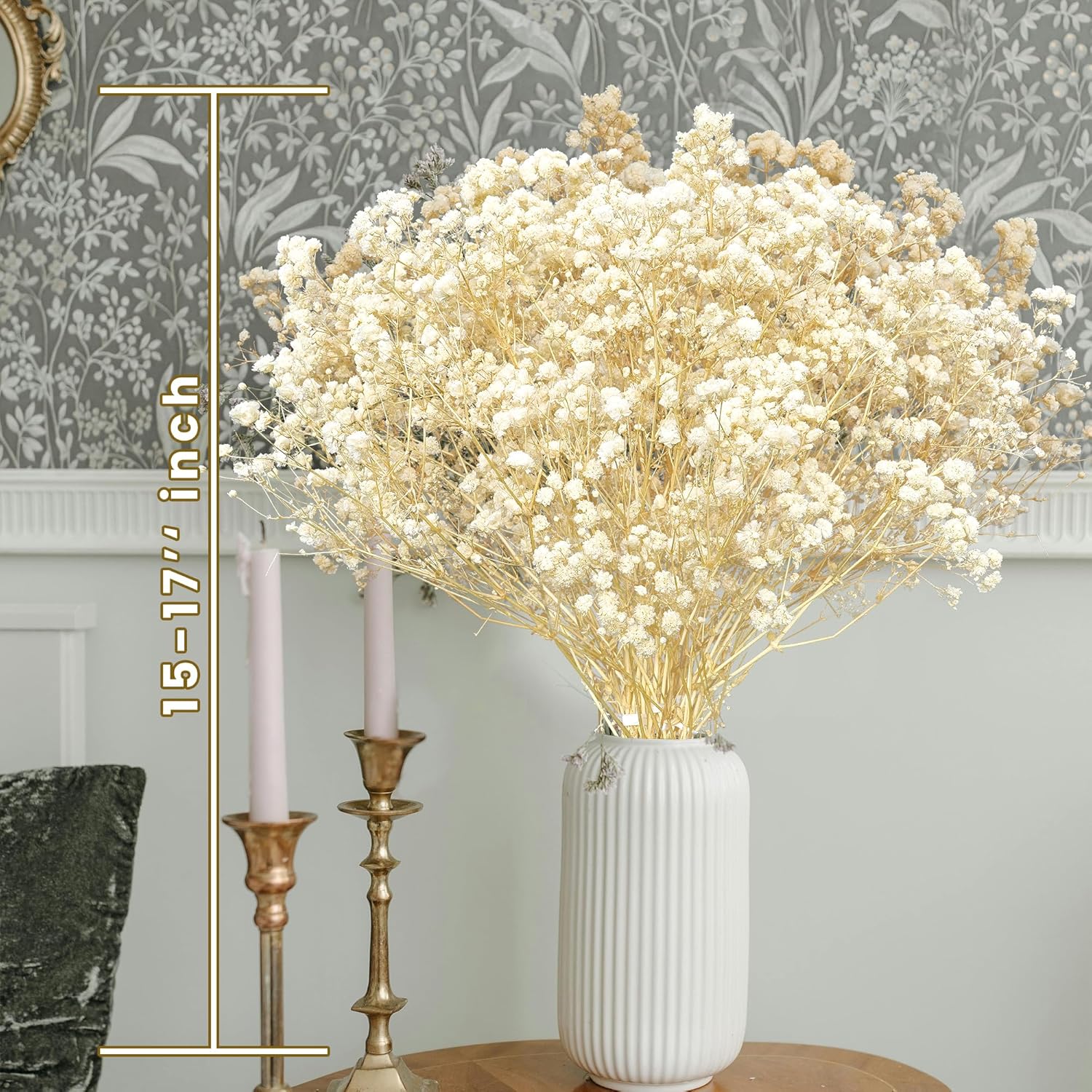 3500 Ivory White Flowers Bulk Pack - Artificial Babys Breath and Wildflowers