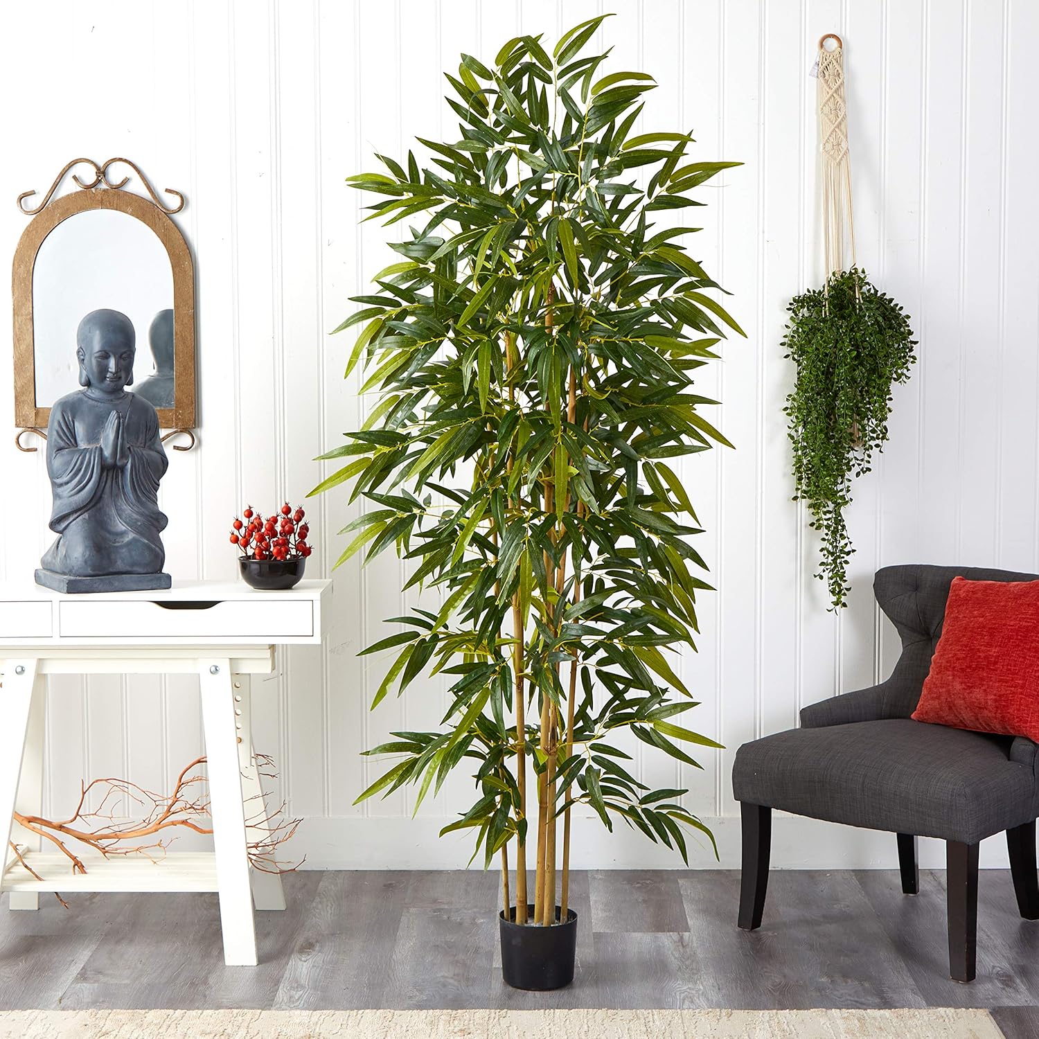 Nearly Natural 6ft Artificial Bamboo Tree Indoor Decor