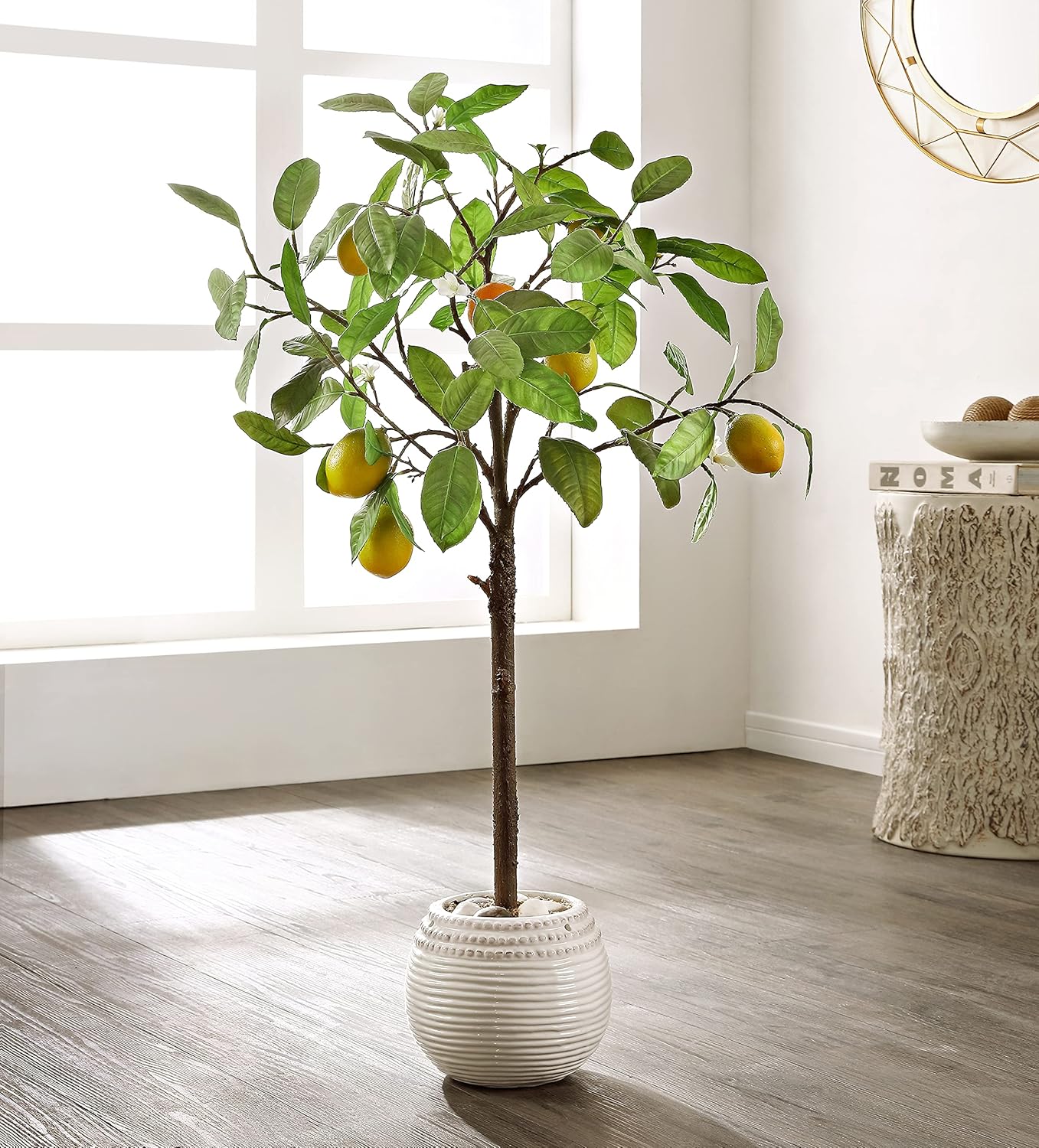 SAFAVIEH Artificial Lemon Tree 35 Inch Potted