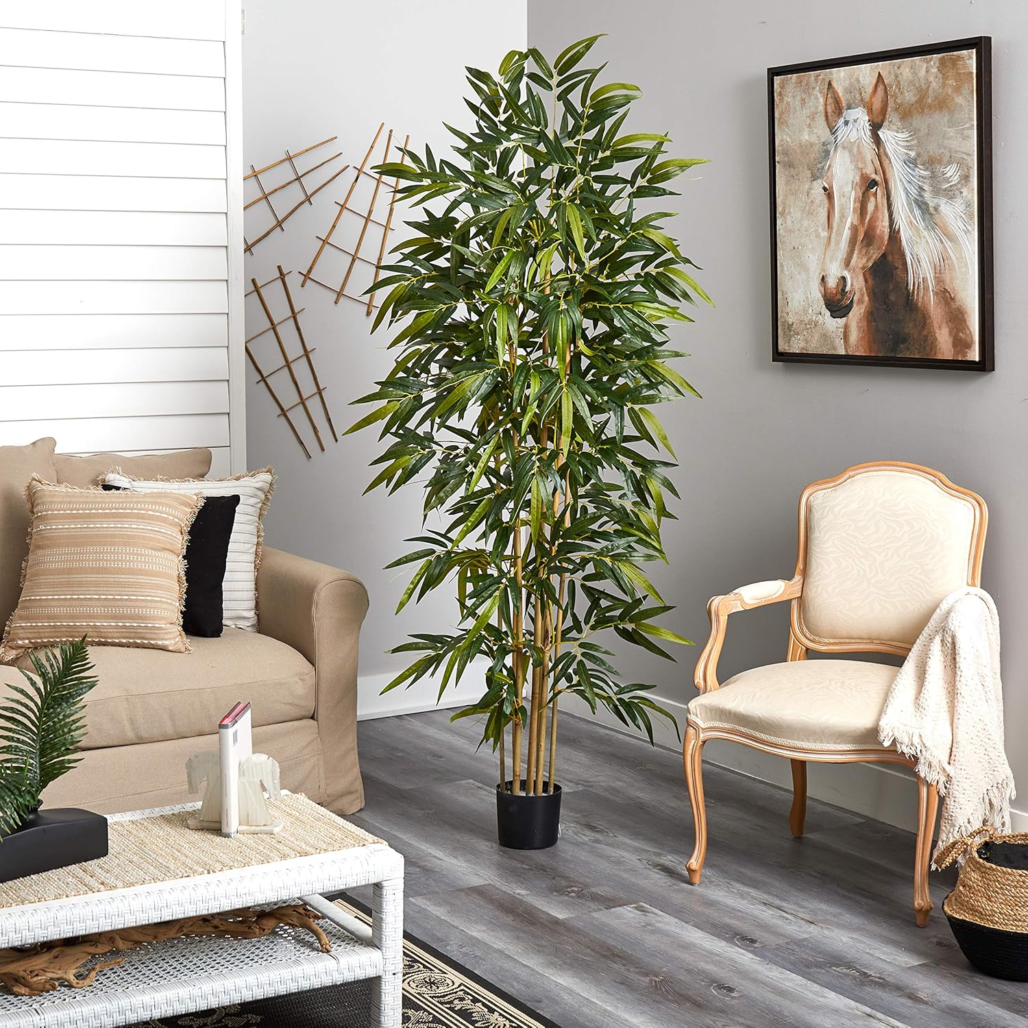 Nearly Natural 6ft Artificial Bamboo Tree Indoor Decor