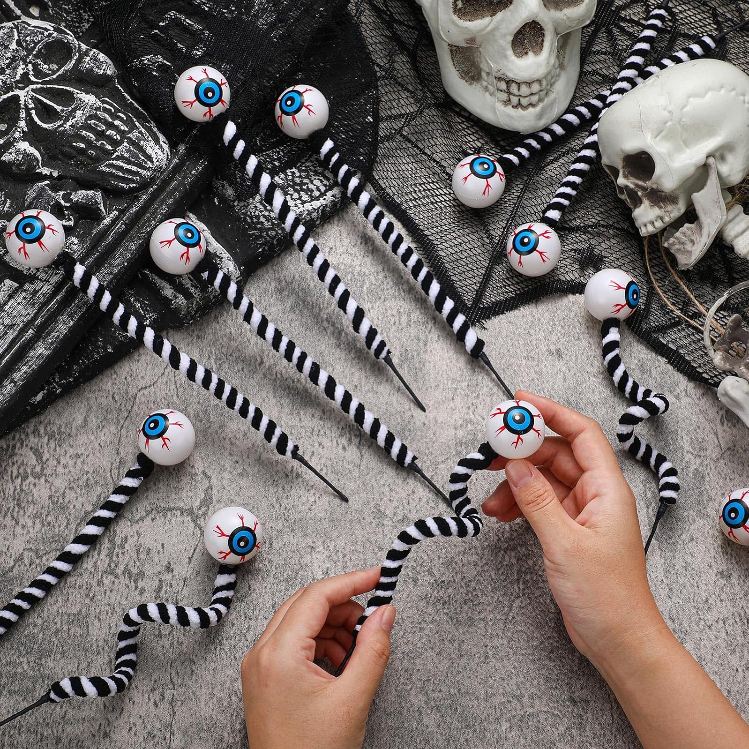 6 Pcs 15 Inch Halloween Eyeball Branches Decor