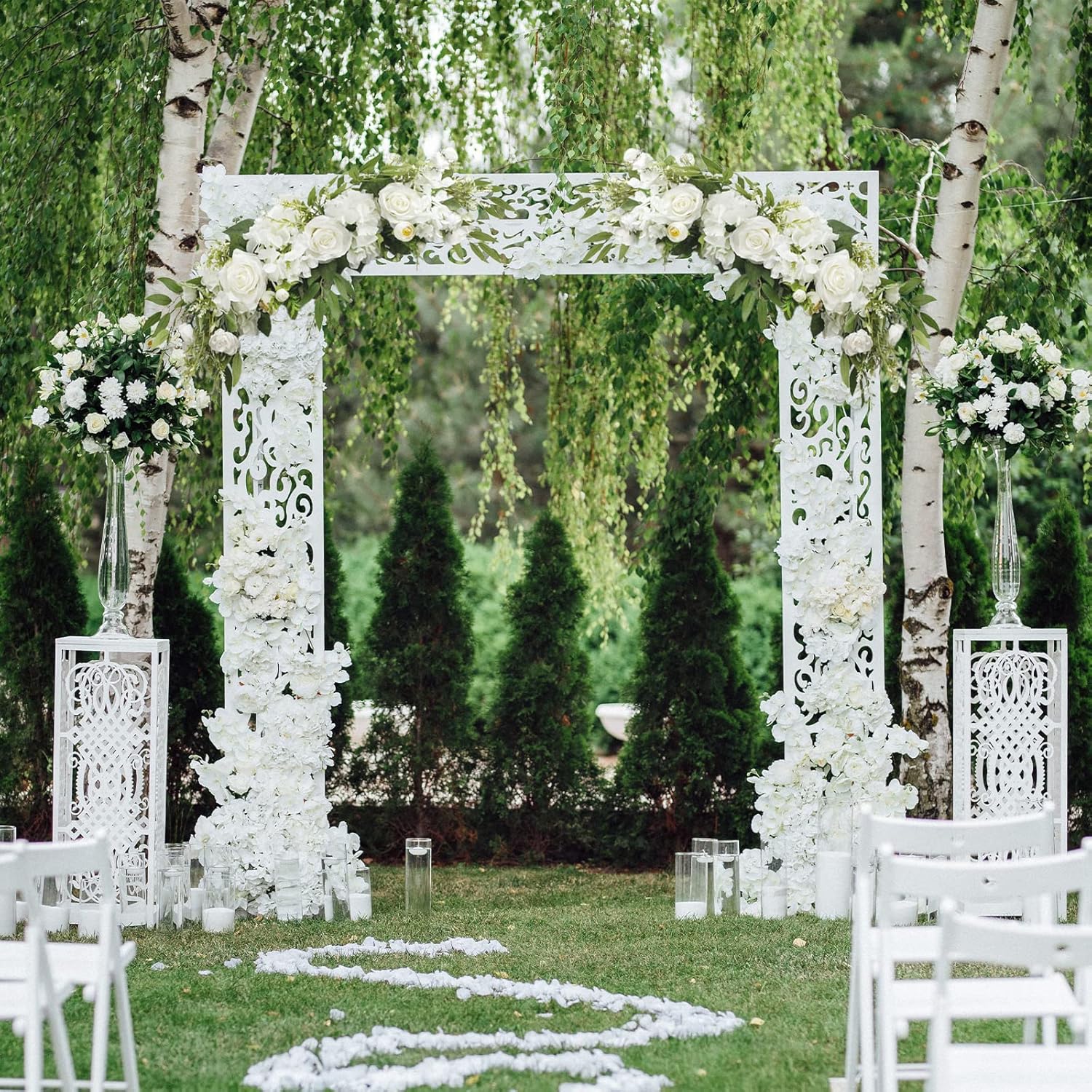MOTUZP Wedding Arch Flowers Decor Set