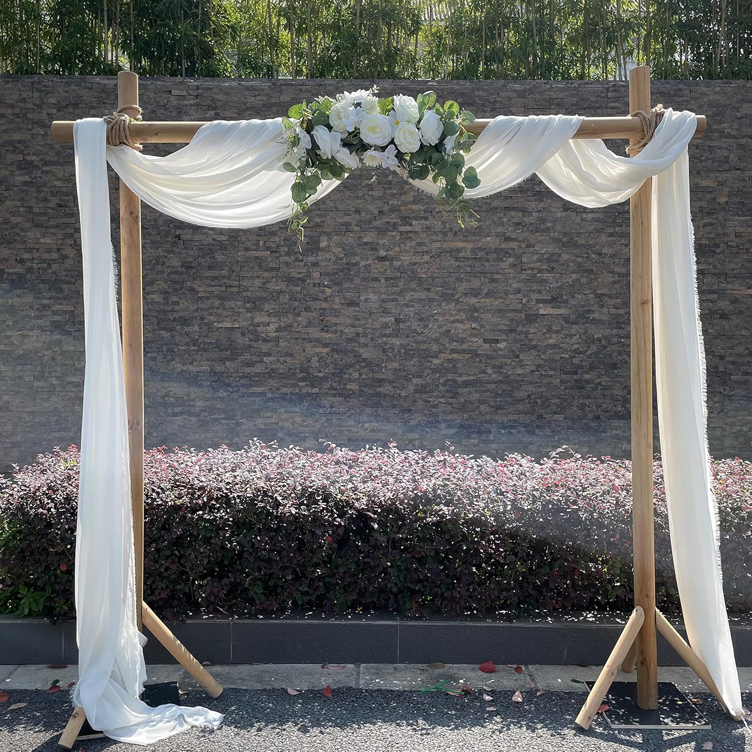 Handmade Wedding Arch Flowers with Rose and Eucalyptus